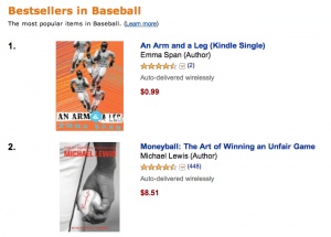 Amazon baseball bestsellers list