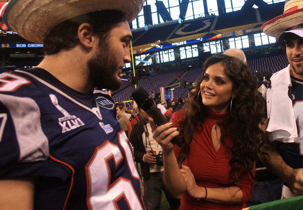 Marisol Gonzalez interviews Kyle Hix at Super Bowl media day.